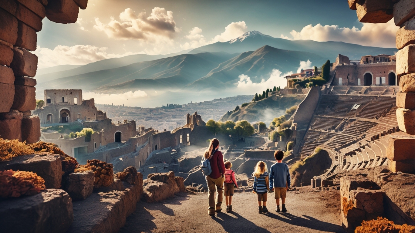family visit with children of Taormina